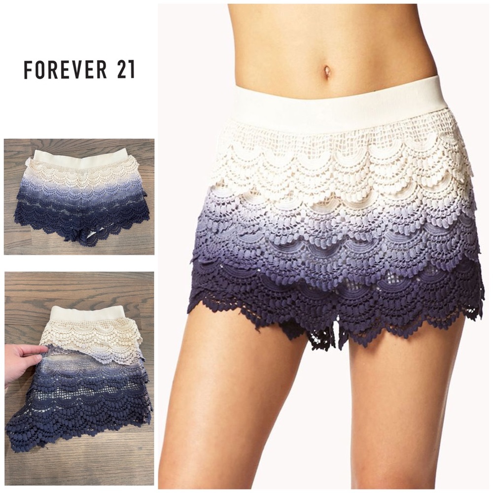 Forever 21 Crochet Short/Skirt Ombre